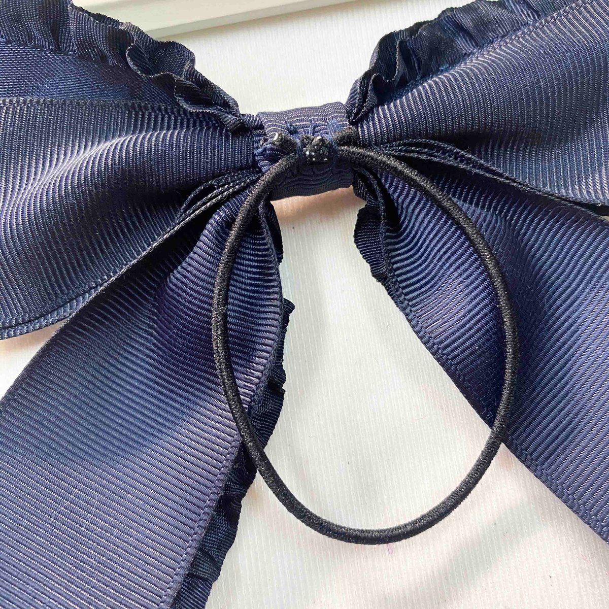 ビッグフリルリボンヘアゴム 紺 | SaintFarm セント・ファーム
