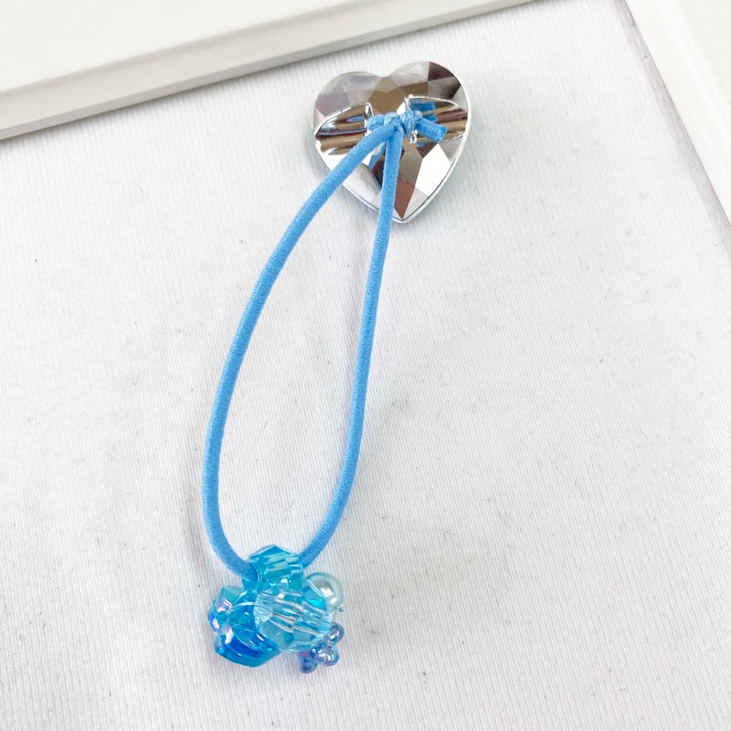 グラデハートヘアゴム ブルー | SaintFarm セント・ファーム