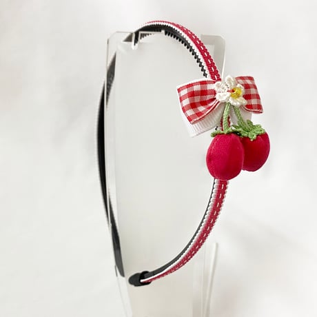 いちごリボンカチューシャ