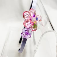 クリスタル花カチューシャ