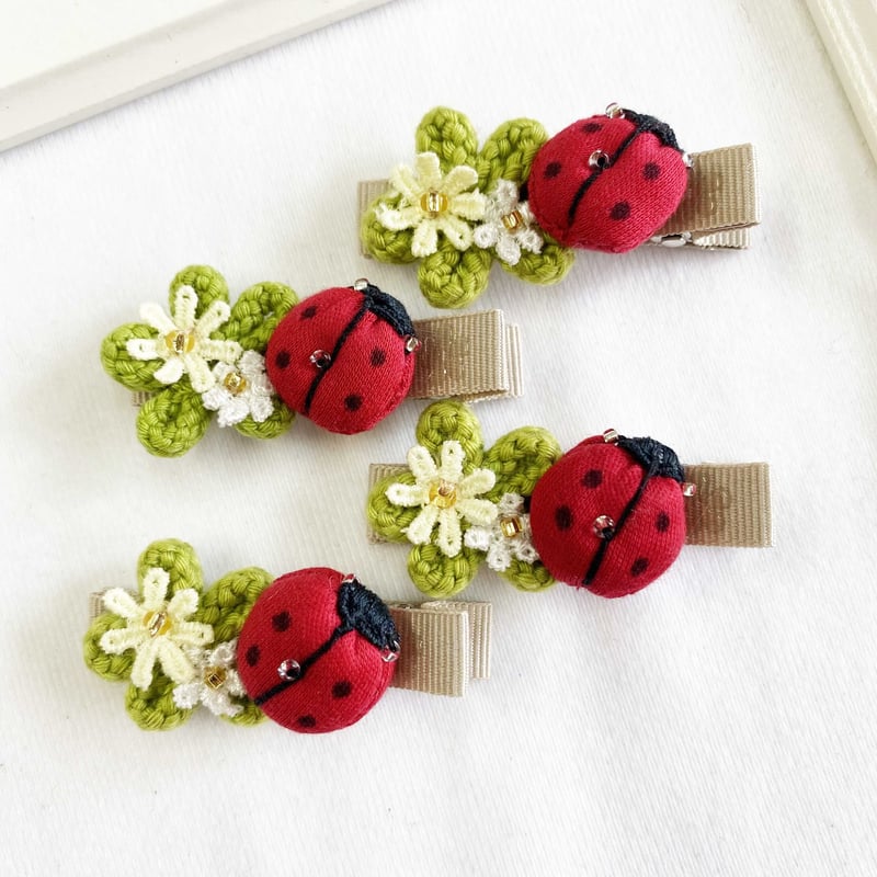 《テントウムシ》ベビーヘアクリップ ヘアゴム てんとう虫クリップ | SaintFarm セント・ファーム