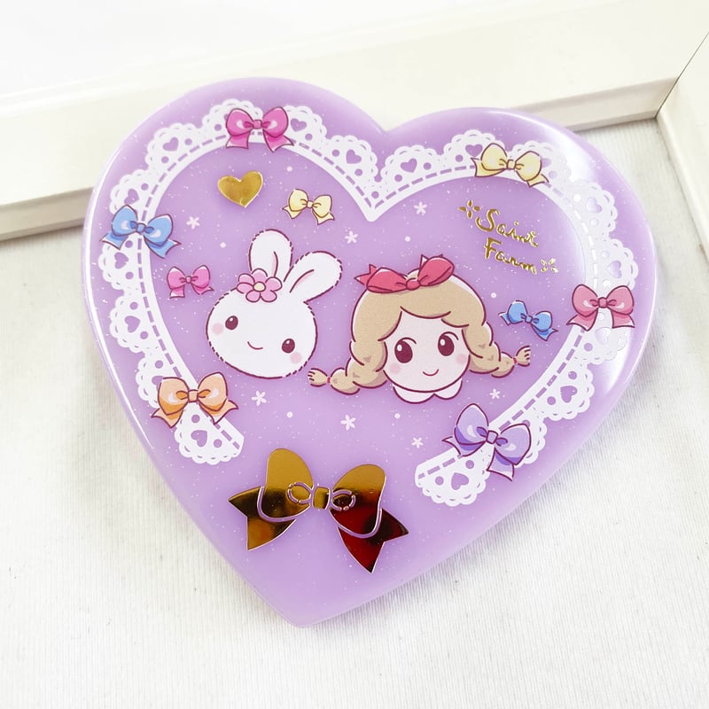 【Pupuu】BONAVENTURA ハート コンパクトミラー どんなバッグにも合う♡ボナベンチュラのハート コンパクト