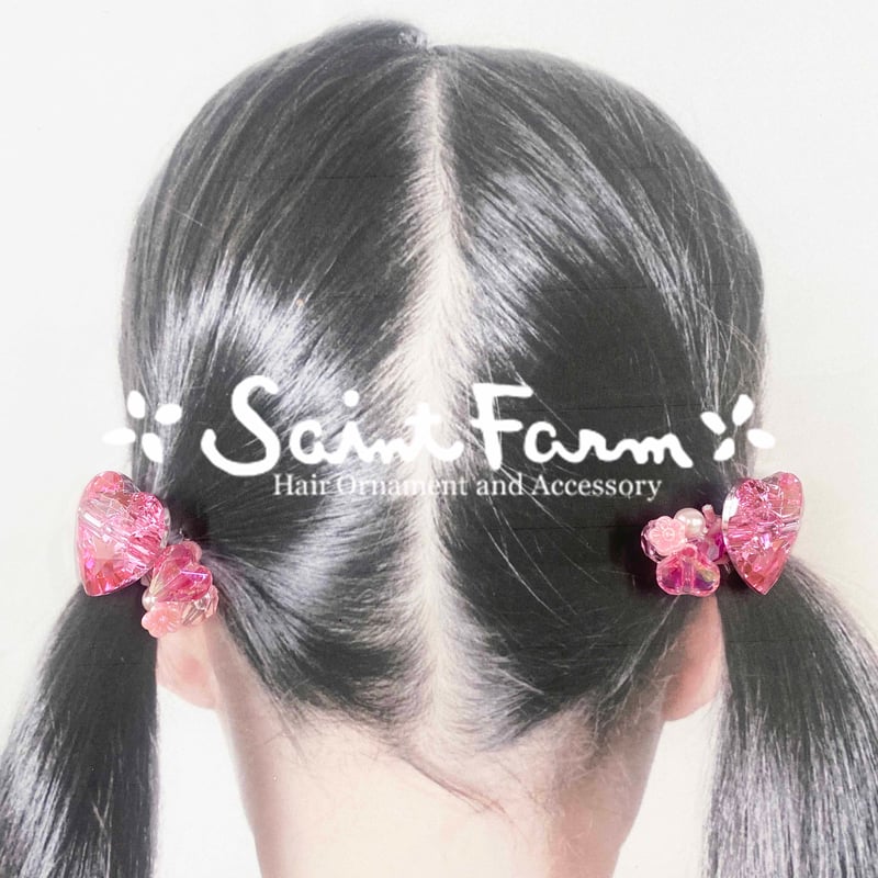 グラデハートヘアゴム ピンク | SaintFarm セント・ファーム