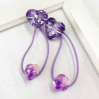 グラデハートヘアゴム　紫