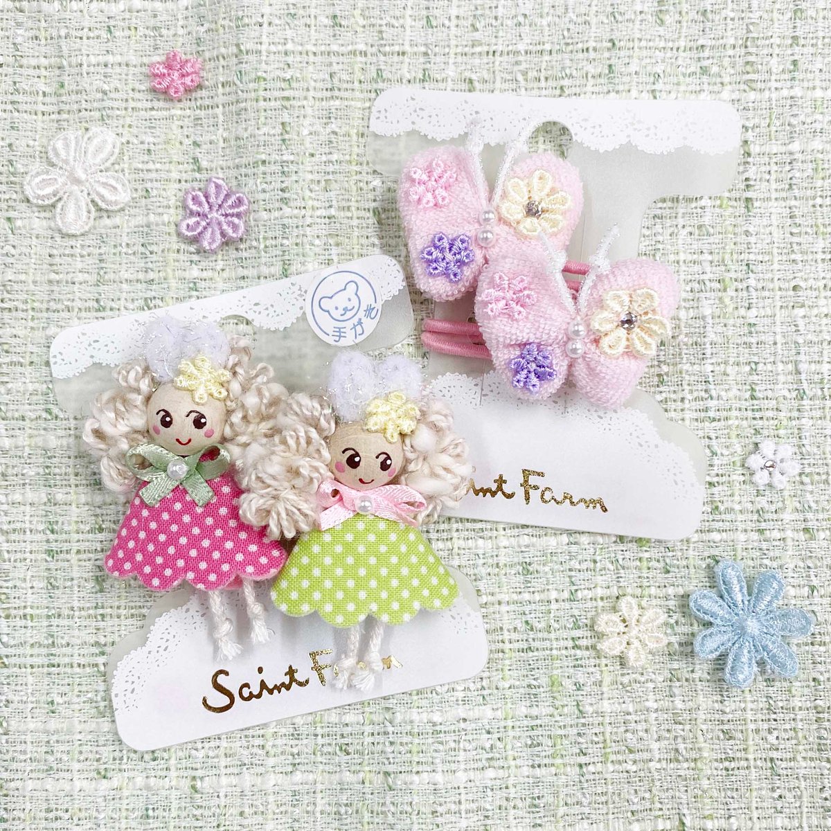 ちょっちょ♡様ご確認用☆ハンドメイド　ヘアゴム 花ちょうちょヘアゴム | SaintFarm セント・ファーム