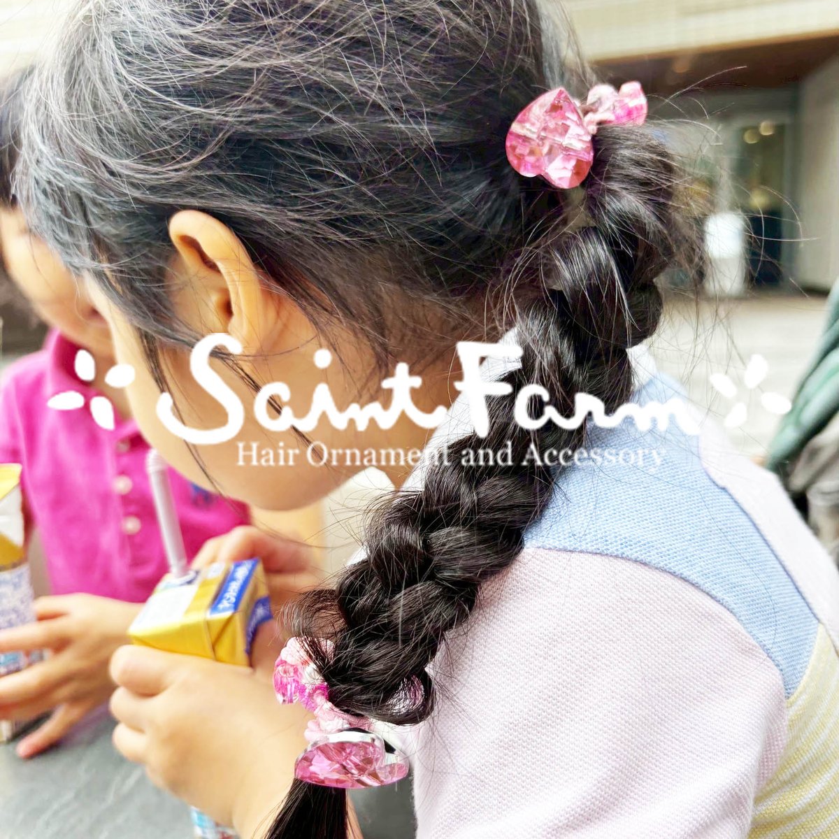 グラデハートヘアゴム ブルー | SaintFarm セント・ファーム