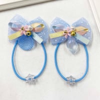 水玉シェルリボンヘアゴム