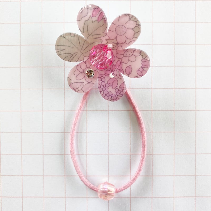 リバプリサマーヘアゴム 薄ピンク花 | SaintFarm セント・ファーム