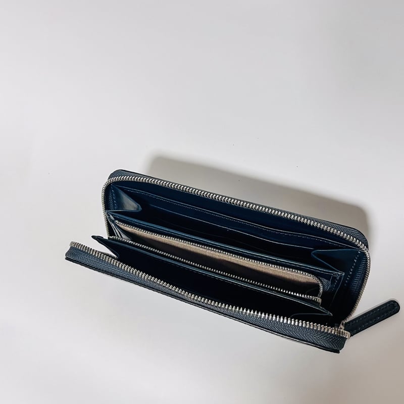 ラウンドジップ長財布/ダークネイビー | WhiteWood ラウンドジップ長財布/ダークネイビー | WhiteWood