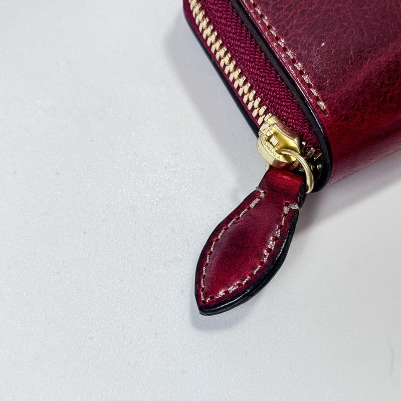 ラウンドジップペンケース/ボルドー | WhiteWood ラウンドジップペンケース/ボルドー | WhiteWood