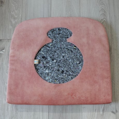 Sample Sale フランス製生地の チェアクッション シートクッション C型 チェスカチェア用  casamans Rose blush