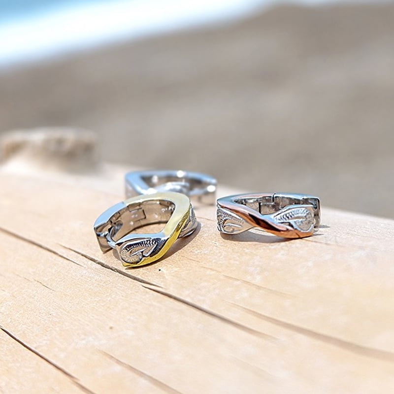 Hawaiianジュエリー　ピアス　(片耳) 片耳 ハワイアンジュエリー ピアス ハート 2way シルバー