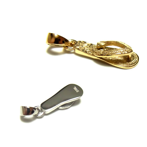 ハワイアン　ビーチサンダル　トロピカル　K14 ネックレス　赤　花　ゾウリ ハワイアンビーチサンダルトロピカルK14 ネックレス赤花ゾウリ