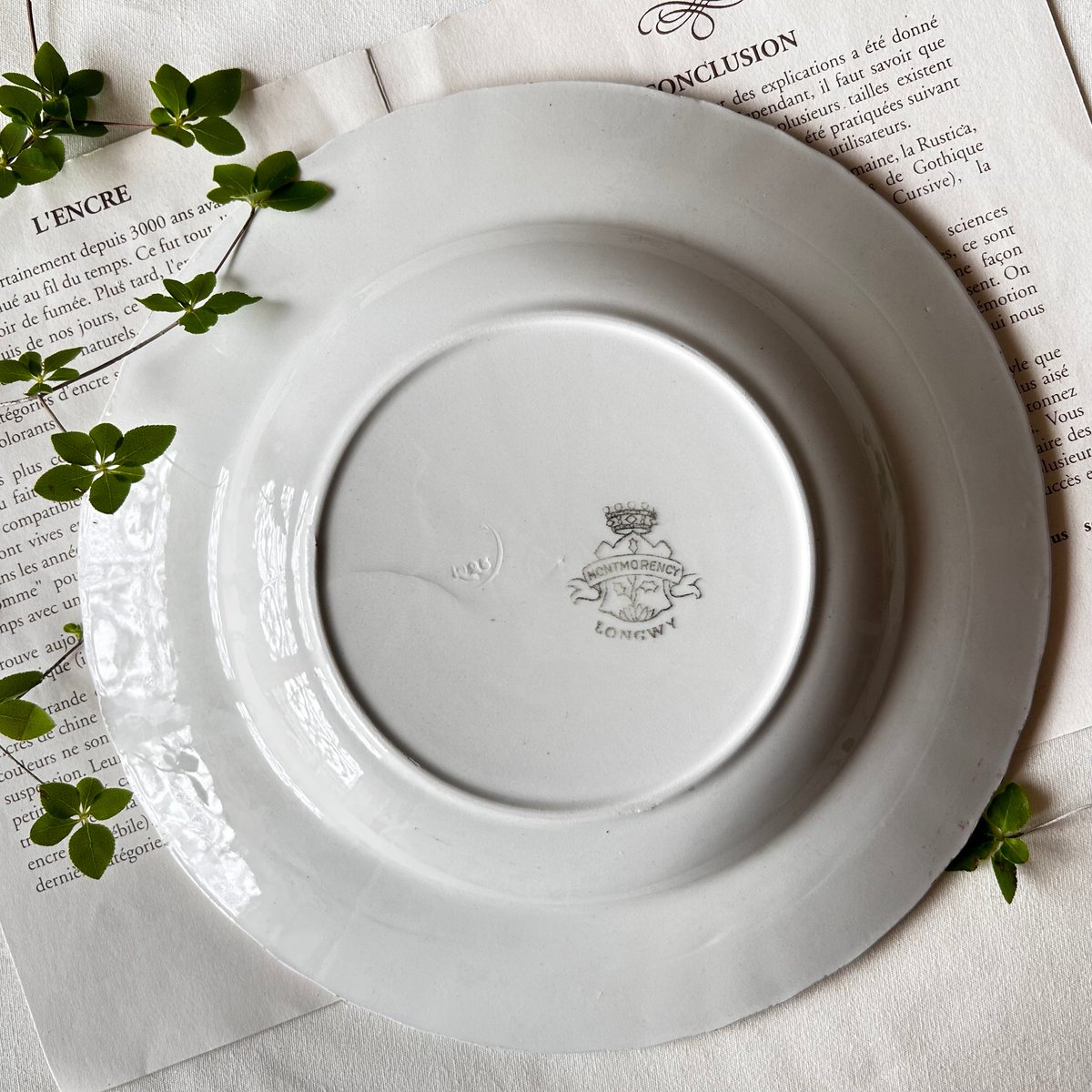 フランスアンティークLongwy ロンウィ プレートチェリー【B】 フランス