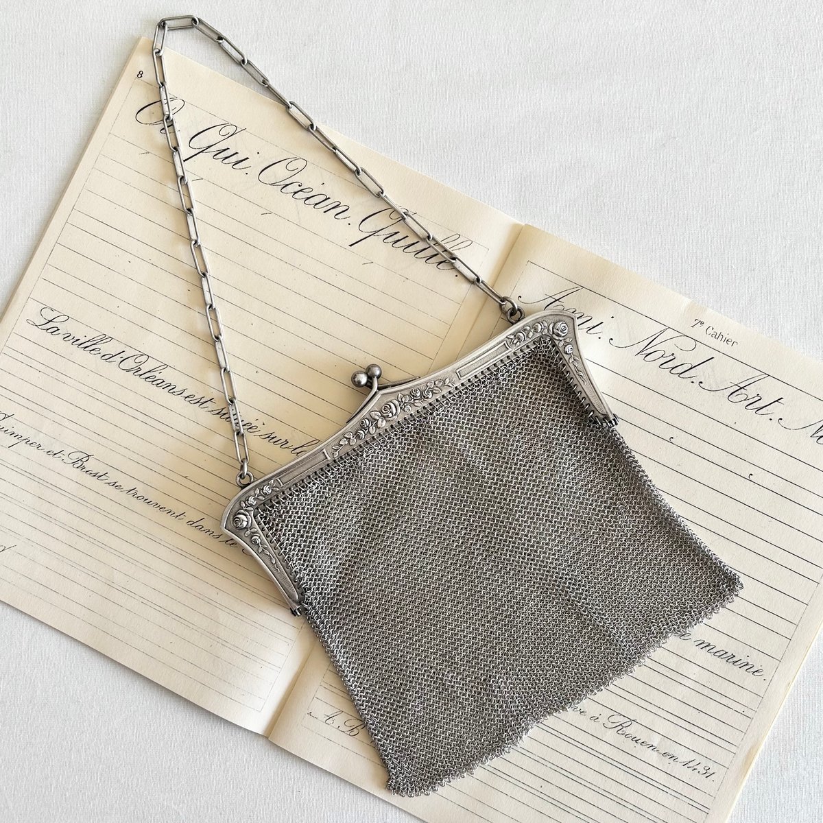 シルバーメッシュのチェーンバック | mememeBROCANTE