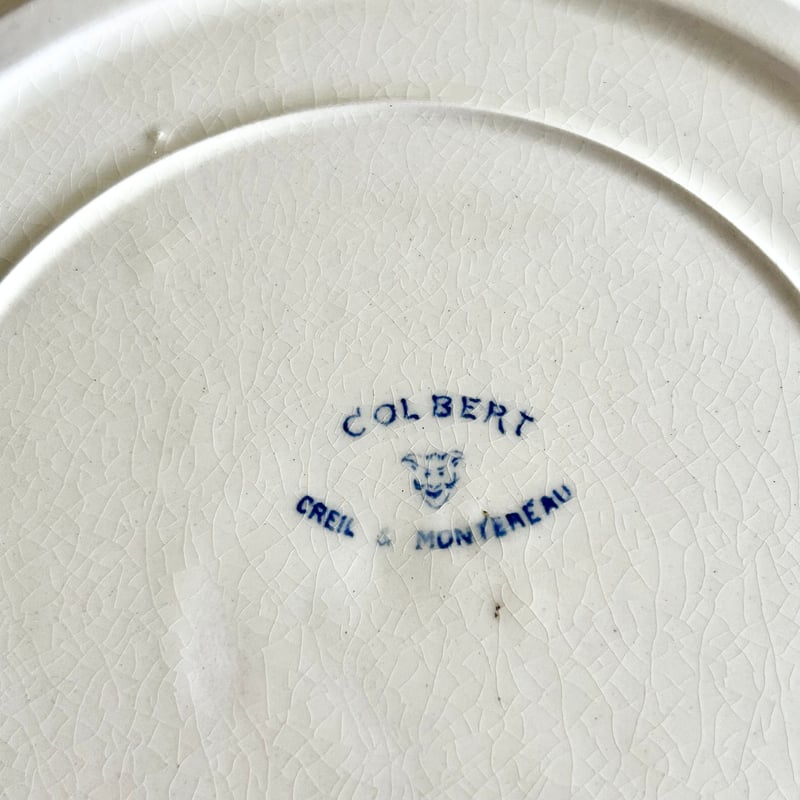 フランスアンティーク　 Colbertコルベート　デザート皿 CreiletMontereau COLBERTディナー/A | mememeBROCANTE