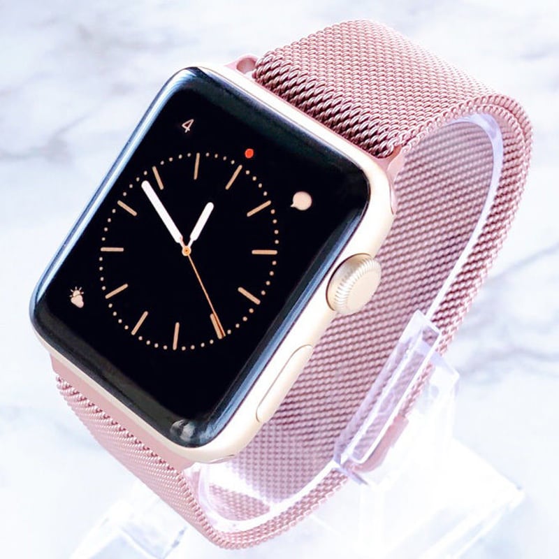 Apple Watch バンド 純正品 這っ ピンクゴールド ミラネーゼループ 