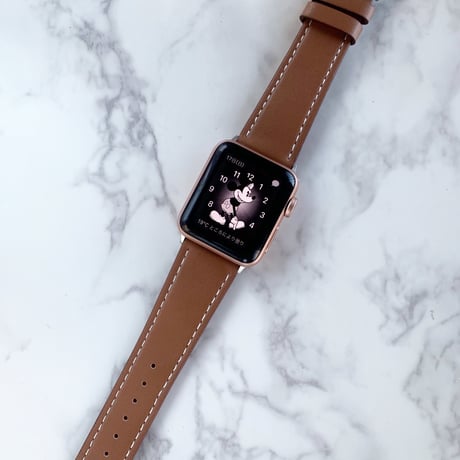 Apple Watch アップルウォッチ ブラウン レザー バンド ベルト