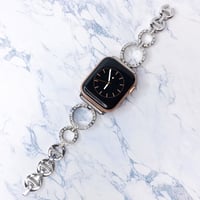 AppleWatch サークル ジルコニア ステンレスバンド シルバー