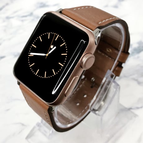 Apple Watch アップルウォッチ ブラウン レザー バンド ベルト