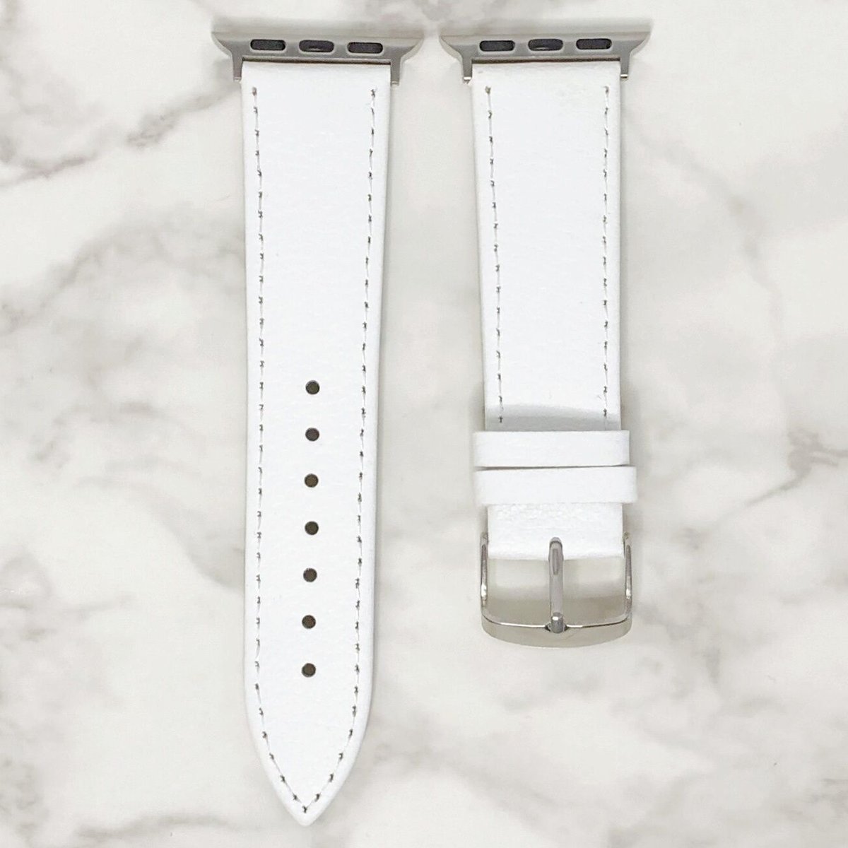 Apple Watch アップルウォッチ ホワイトレザー バンド | atelier A