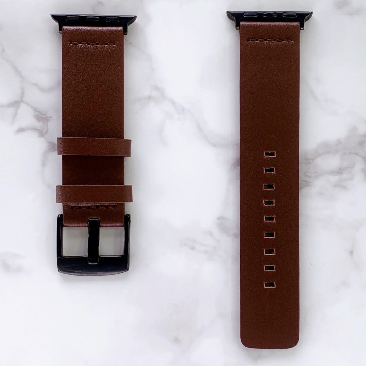Apple Watch アップルウォッチ ダークブラウン レザー バンド ベルト 