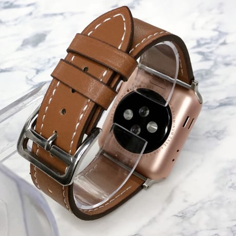 Apple Watch アップルウォッチ ブラウン レザー バンド ベルト