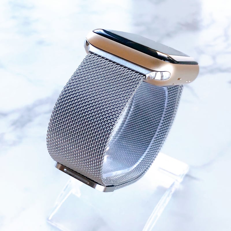 【Apple純正】ミラネーゼループ　シルバー　Apple Watch バンド Apple純正】銀色に輝くミラネーゼループをレビュー | SUNNING