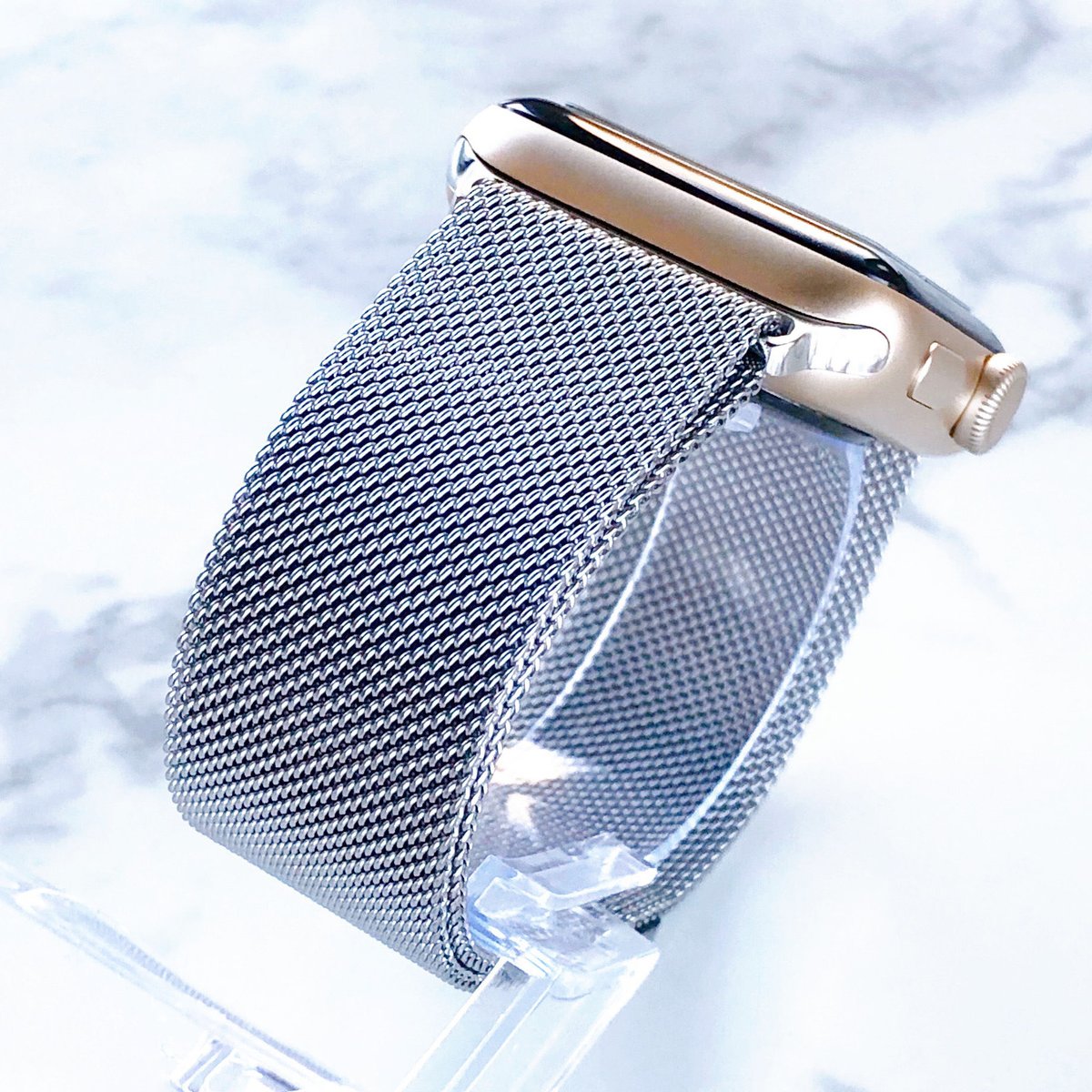 【Apple純正】ミラネーゼループ　シルバー　Apple Watch バンド Apple Watch 純正バンド ミラネーゼループ シルバー 44mm用