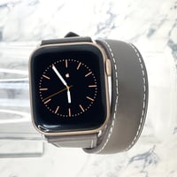 AppleWatch アップルウォッチ グレージュ ブラウン ダブルループレザーバンド
