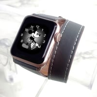 AppleWatch アップルウォッチ グレージュ ダブルループレザーバンド