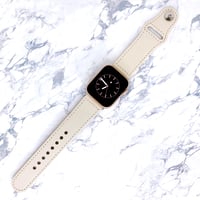 Apple Watch アップルウォッチ オフホワイト 着け外し簡単レザー バンド ベルト