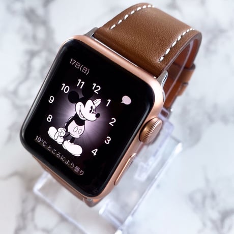 Apple Watch アップルウォッチ ブラウン レザー バンド ベルト