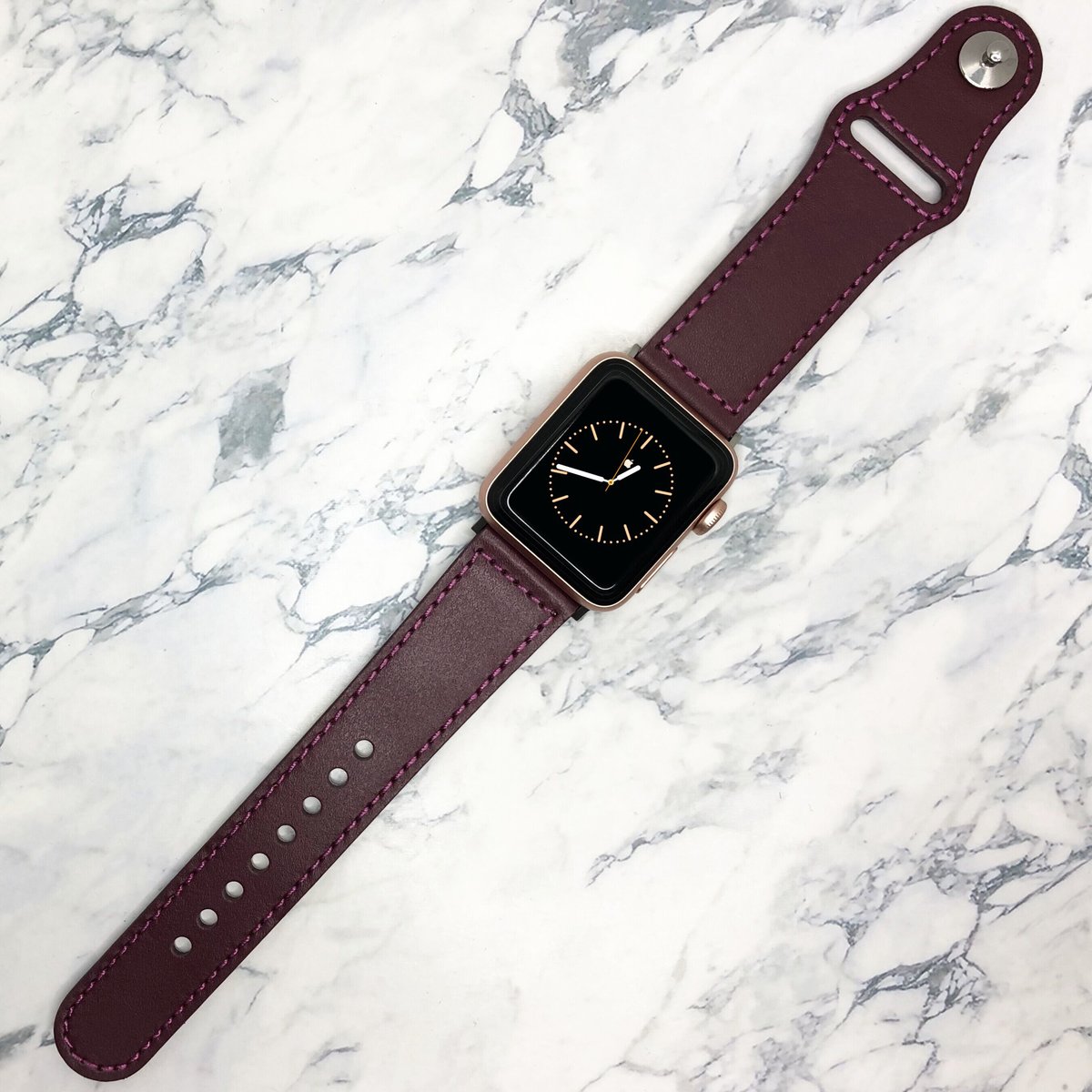 マイケルコースApple Watch対応バンド ワインレッド レザー