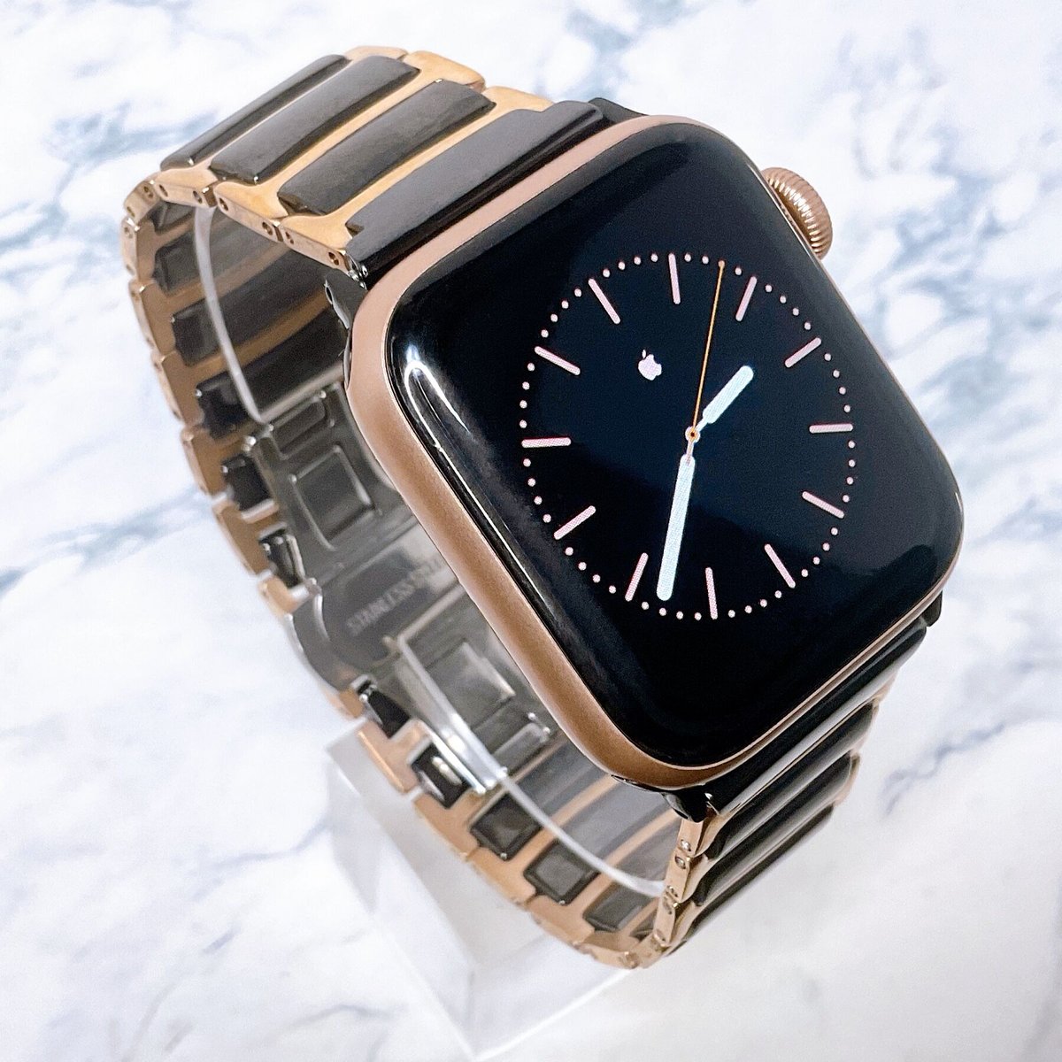 アップルウォッチシリーズ23用⚫︎AA5カスタムベゼルCZ300ベルトセット 