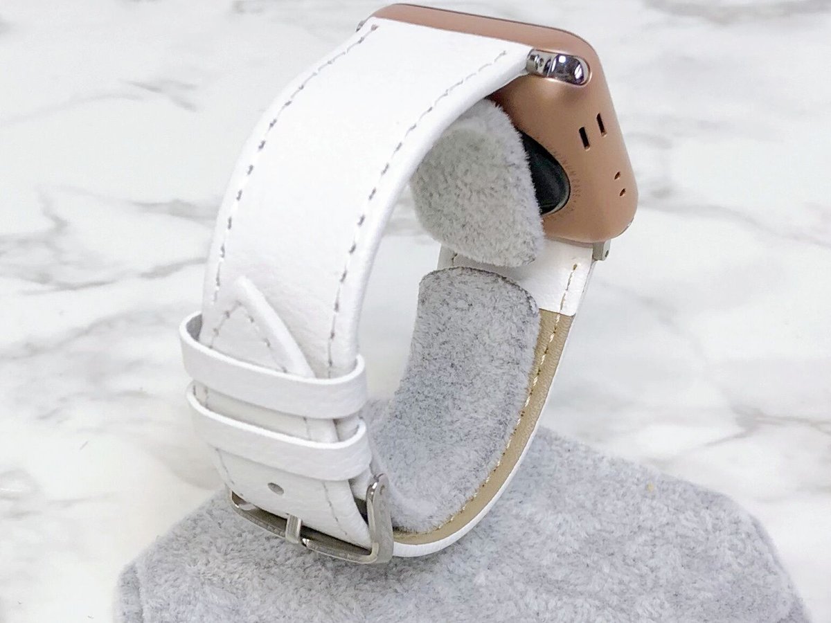 Apple Watch アップルウォッチ ホワイトレザー バンド | atelier A