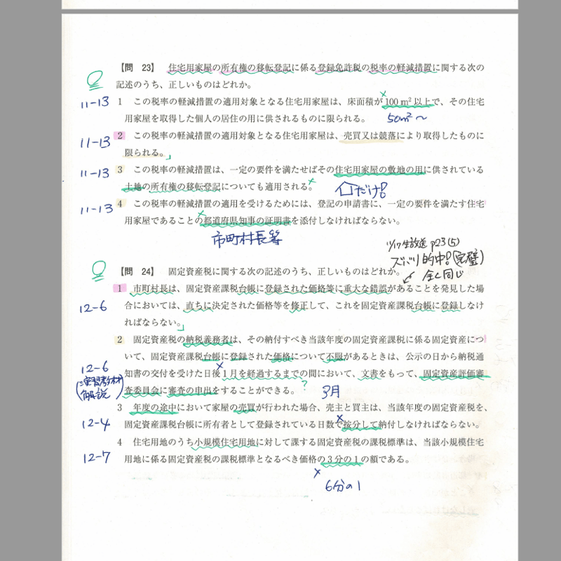 宅建】本試験2021.12.19 （宅建みやざき塾書き込みあり） 宅建本