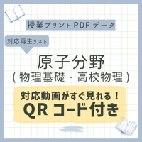 <問題解説動画のQRコード付き>【授業プリント】原子範囲