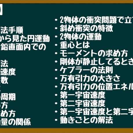 総復習動画の書き込みありPDFデータ【物理基礎・高校物理範囲】