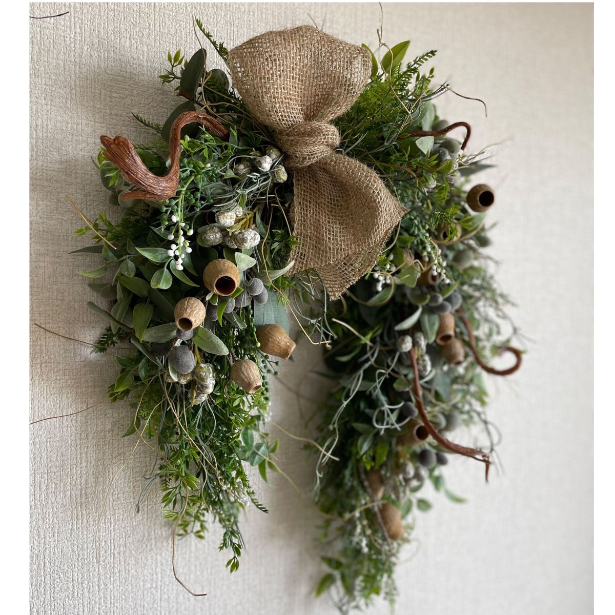 幸せを呼ぶ 馬蹄リース ( ブラウン) No.88 | green88