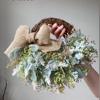 ユーカリ紫陽花ガーランド Autumn Hydrangea & Eucalyptus Garland Swag 360