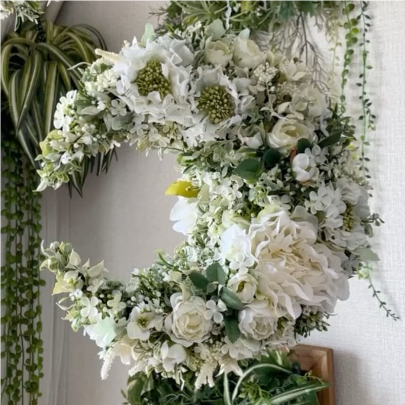 グリーンと春のお花のフライングリース グリーンフライングリース・オーダーメイド - honeygarden
