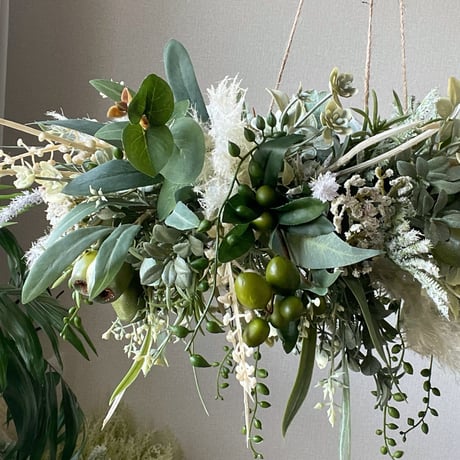 Natural Green Floating Wreath No.155