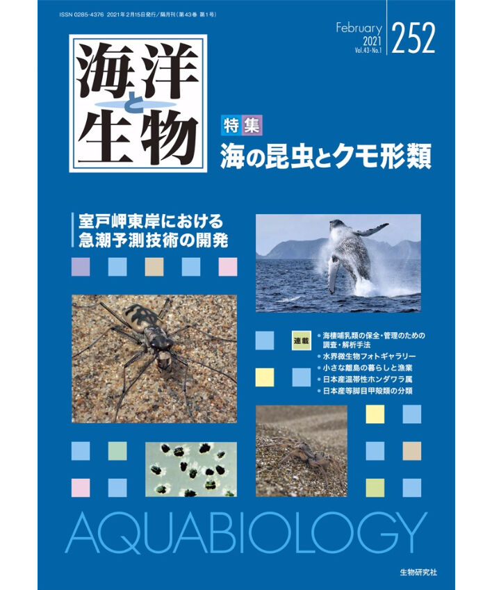 生物研究社の本　海洋と生物」252号（2021年2月号）　特集『海の昆虫とクモ形類』