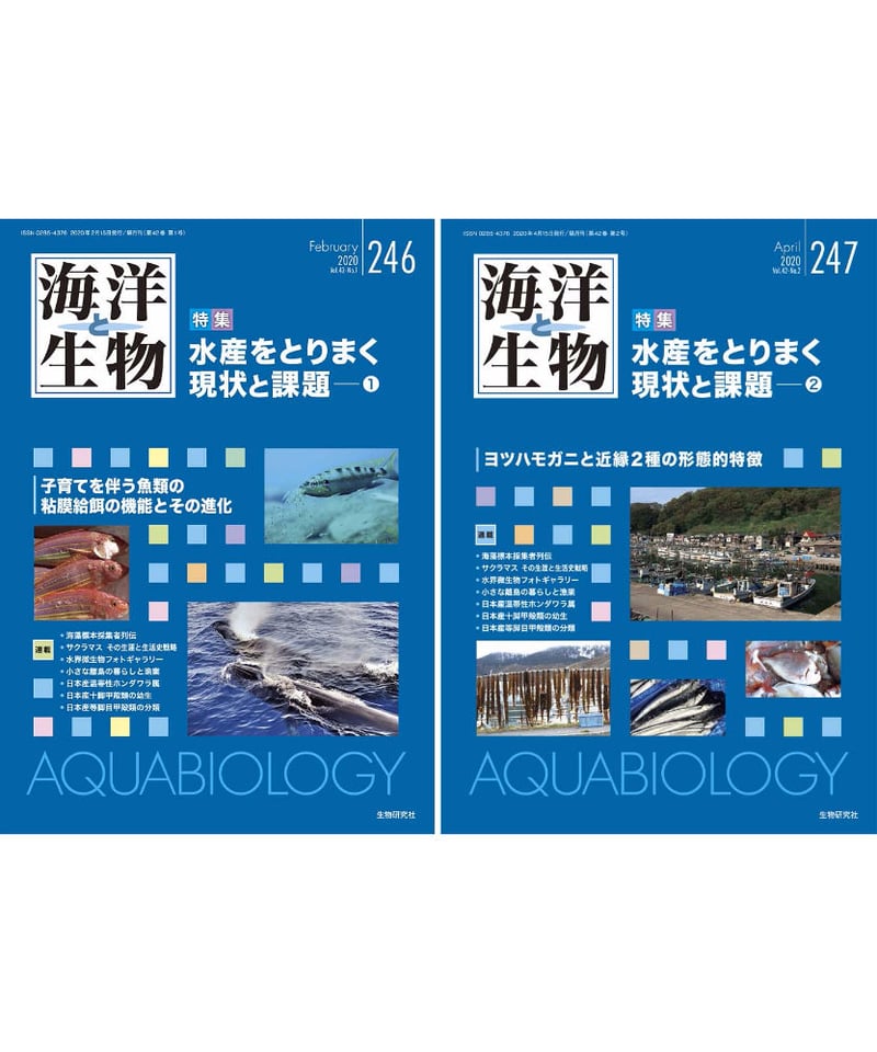 生物海洋学 東海大学出版会　５冊セット 海洋と生物」246号・247号セット：特集『水産をとりまく現状と課題（1
