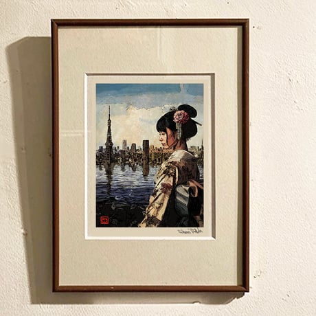 KAGAYA プリズム・アイランド ジークレー 版画 限定89/245 額装 KAGAYA プリズム・アイランド ジークレー 版画 限定89/245 額装