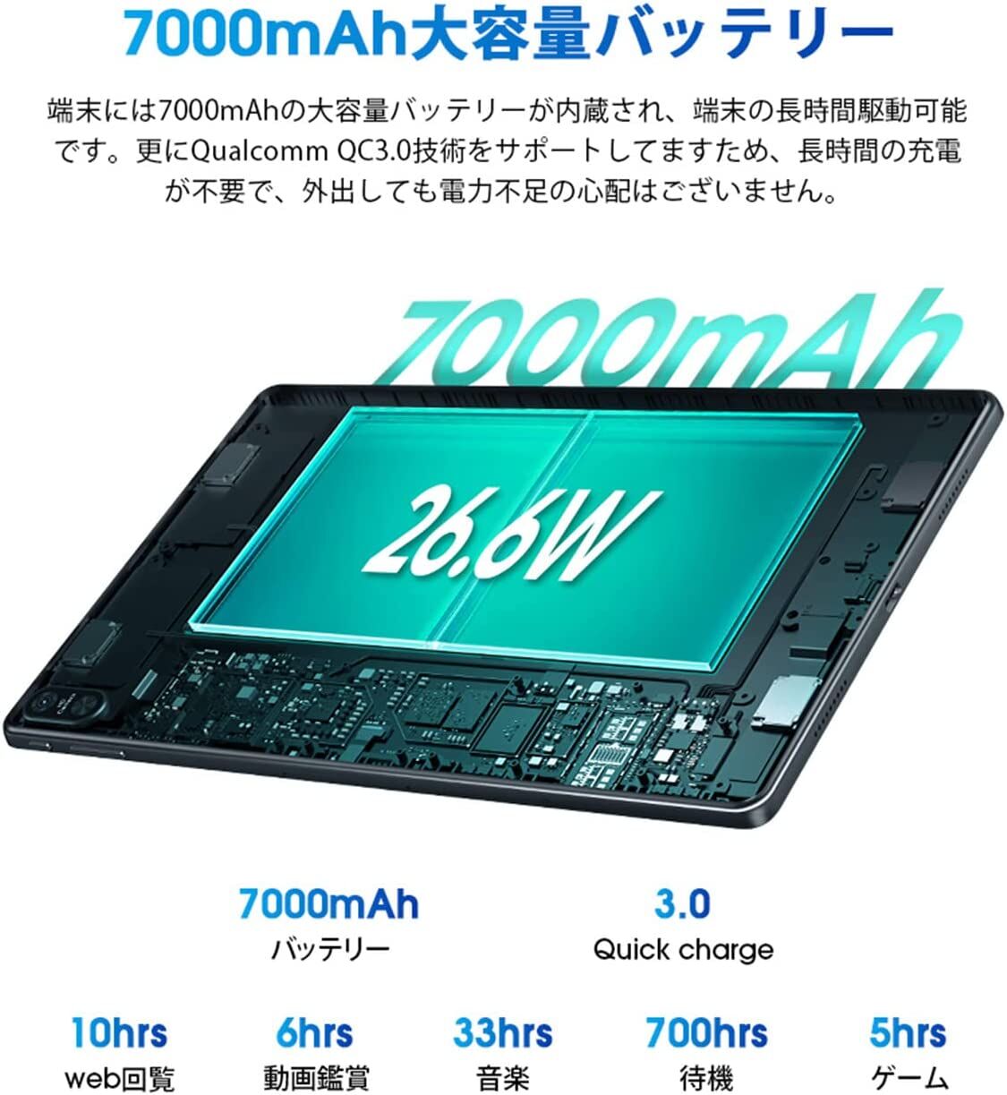 タブレット 10.1インチ wi-fi 大容量バッテリー Bluetooth 在庫あり