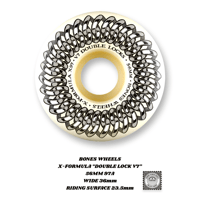 BONES WHEELS X-FORMULA “DOUBLE LOCK V7” 56MM 97A WIDE 36mm RIDING SURFACE 23.5mm