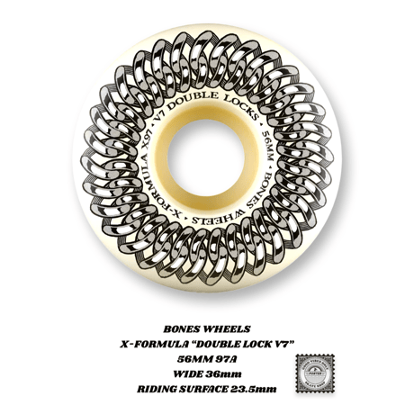 BONES WHEELS X-FORMULA “DOUBLE LOCK V7” 56MM 97