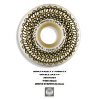 BONES WHEELS X-FORMULA “DOUBLE LOCK V7” 56MM 99A WIDE 36mm RIDING SURFACE 23.5mm
